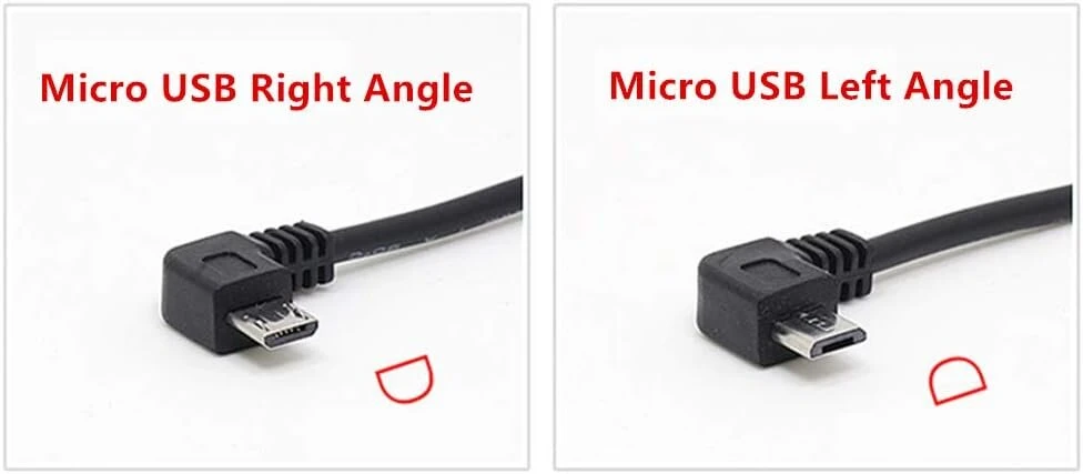 Larrits 5 m usb a į micro usb įkrovimo kabelis 90 laipsnių kampu, skirtas Tomtom automobilių navigacijai, automobilio prietaisų skydelio kamerai, gps stebėjimo kamerai, vaizdo kamerai, mobiliajam telefonui (micro usb 5m right angle)