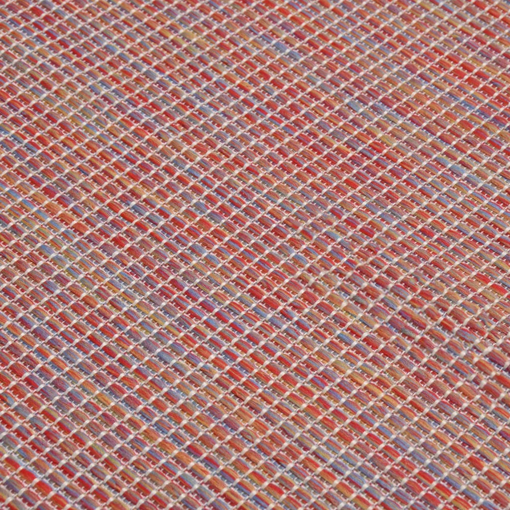 Lauko kilimėlis, raudonos spalvos, 80x250cm, plokščio pynimo