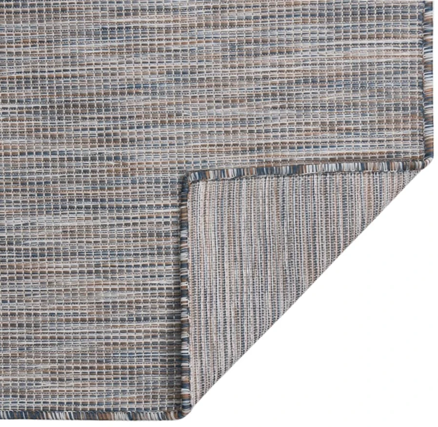 Lauko kilimėlis, rudas ir mėlyna, 80x150cm, plokščio pynimo