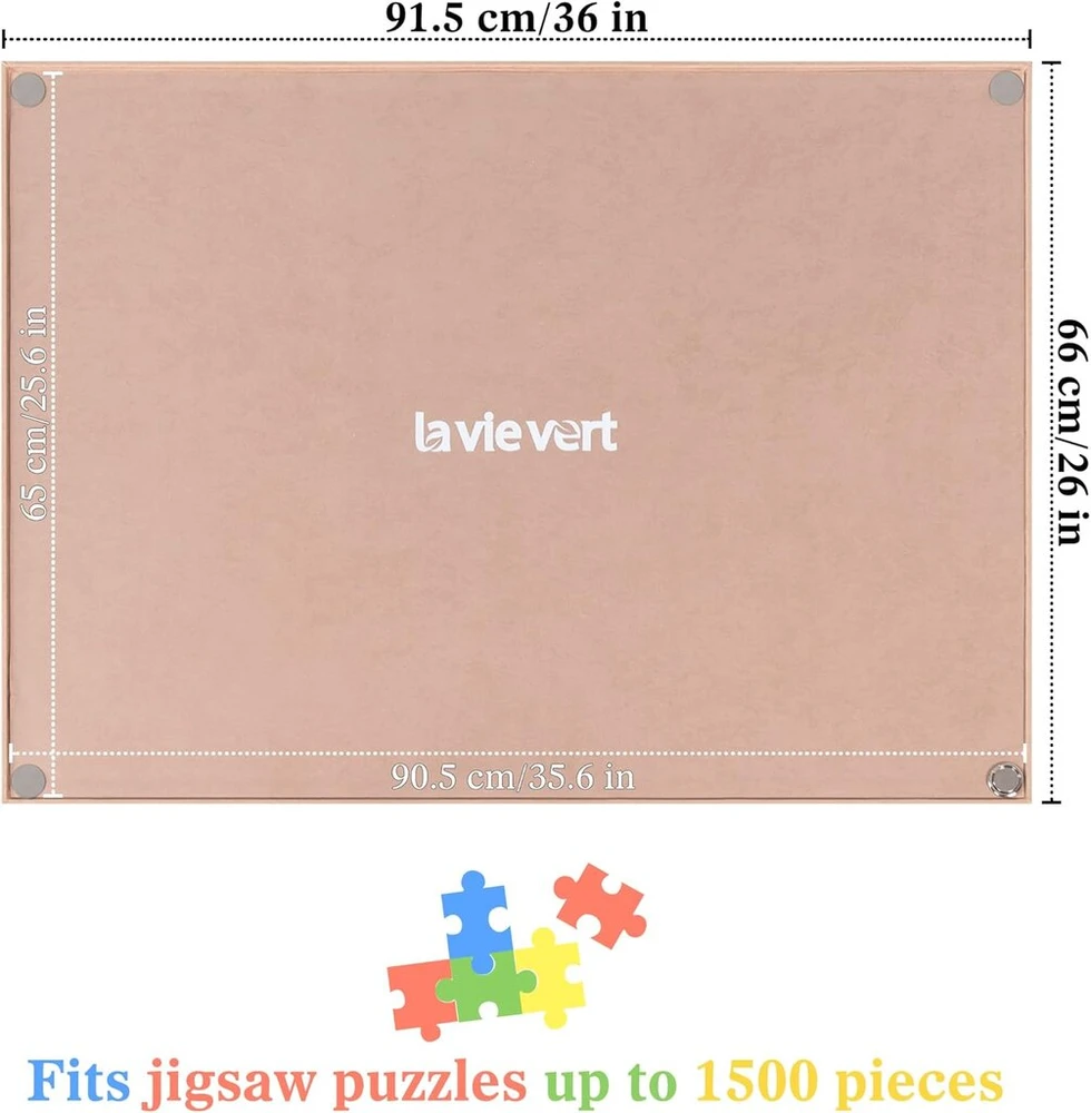 Lavievert Nešiojama Dėlionės lenta su dangčiu, 1500 detalių