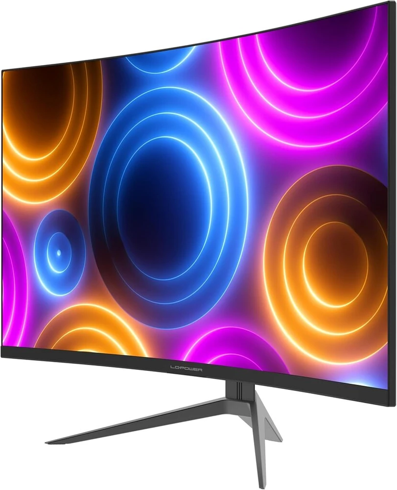 Lc-power lc-m27qc 27 colių lenktas žaidimų monitorius, qhd raiška 2560 x 1440, 180 hz, 1500r, 4000:1, va panelė, amd freesync, 1 ms mprt, 125.1% srgb, 93.8% dci-p3, dp/hdmi, juodas