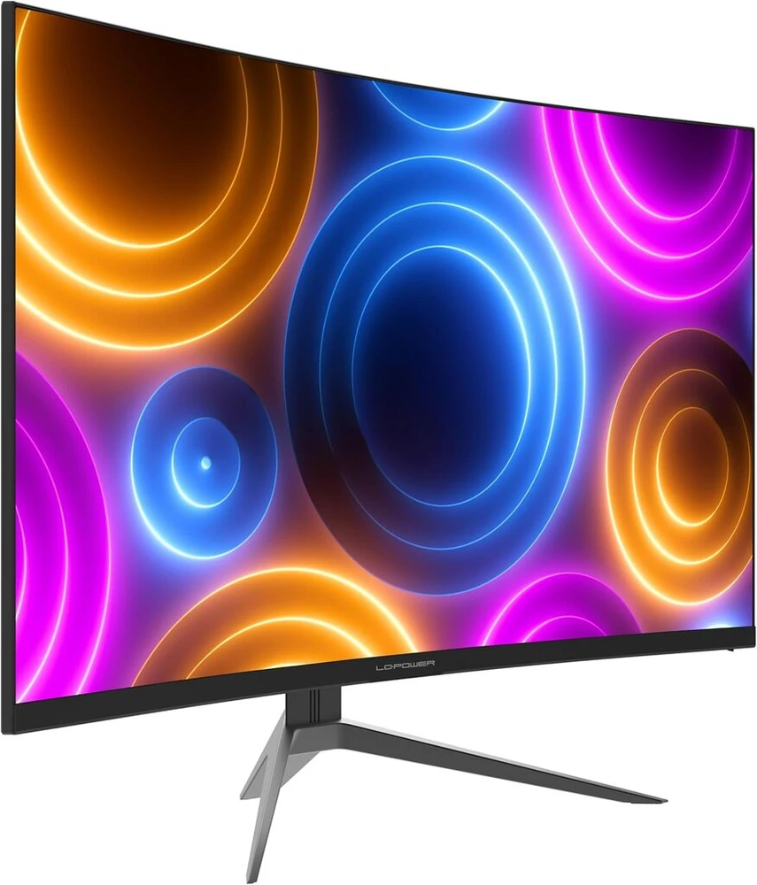 Lc-power lc-m27qc 27 colių lenktas žaidimų monitorius, qhd raiška 2560 x 1440, 180 hz, 1500r, 4000:1, va panelė, amd freesync, 1 ms mprt, 125.1% srgb, 93.8% dci-p3, dp/hdmi, juodas
