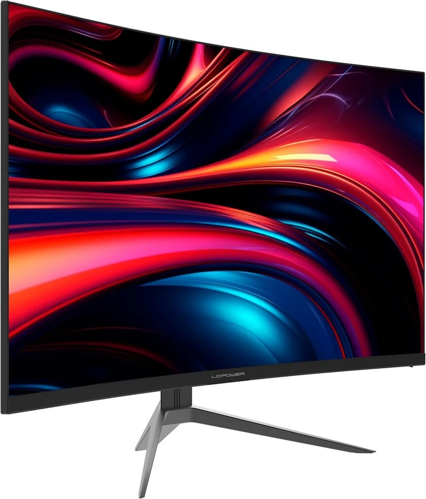 Lc-power lc-m32qc 32 colių qhd lenktas monitorius, 2560 x 1440, 180 hz, 1 ms mprt, amd freesync, 3500:1, 1500r, 16:9, va panelė, 122.1% srgb, 93.6% dci-p3, juodas