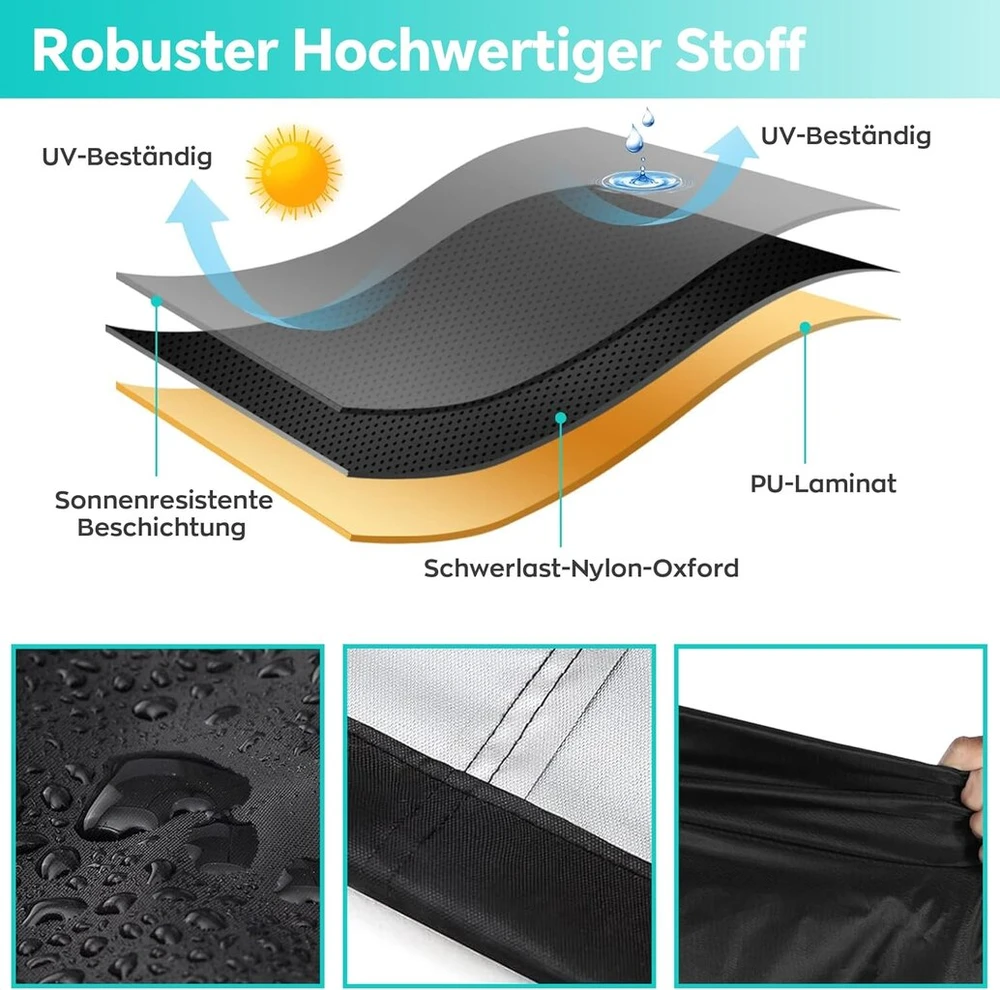 Lcgod sodo suoliuko uždangalas, sėdynių uždangalai, neperšlampamas, 2 vietų, 600d tvirtas, atsparus vandeniui, atsparus vėjui, anti-uv, atsparus plyšimui oxford audinys, lauko suoliuko uždangalas (134 x 66 x 63 / 89 cm)