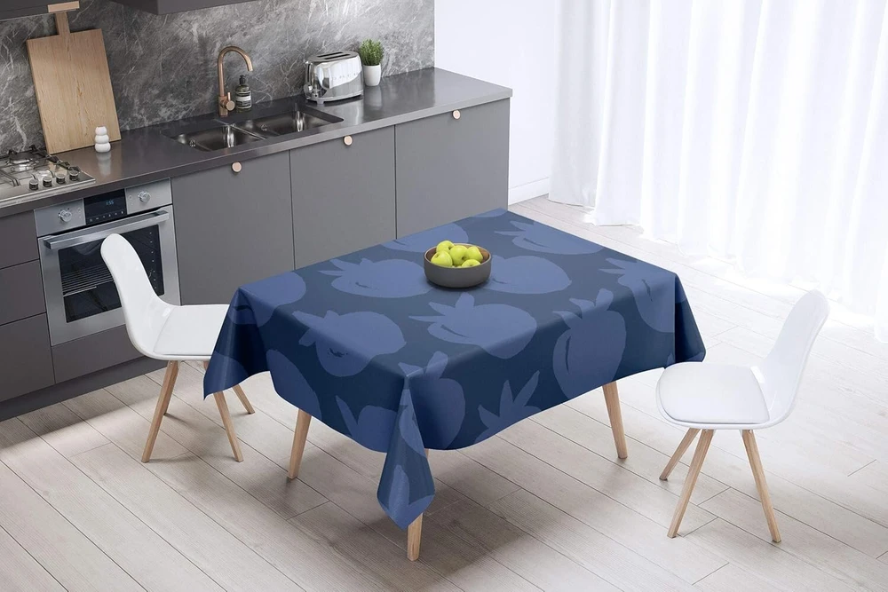 Le Jardin du Lin virtuvės dekoratyvinė staltiesė mėlyna 140 x 140 cm - sukurta ir pagaminta Turkijoje
