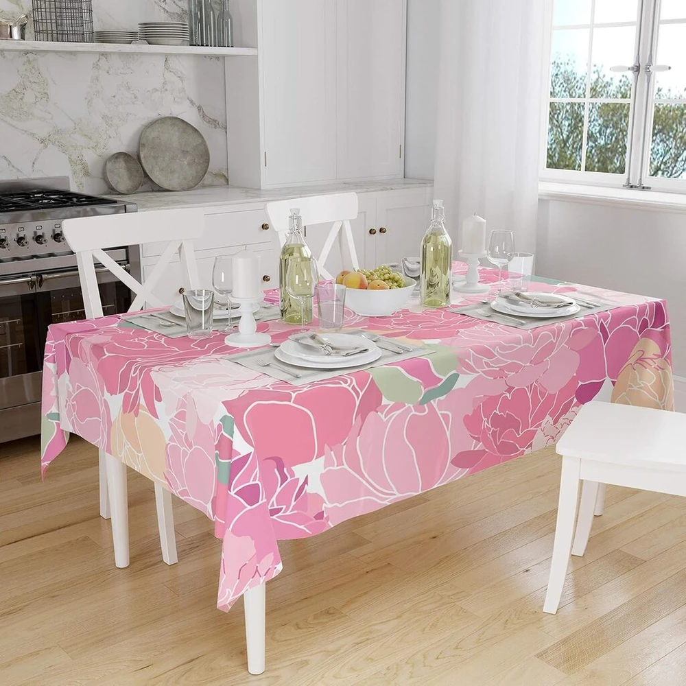 Le Jardin du Lin virtuvinis dekoratyvinis staltiesė su atsitiktiniu raštu 140 x 160 cm - sukurta ir pagaminta Turkijoje