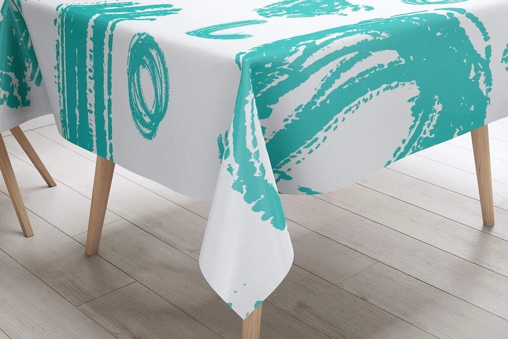 Le Jardin du Lin virtuvinis dekoratyvinis staltiesė turkio spalvos balta 140 x 140 cm - sukurta ir pagaminta Turkijoje