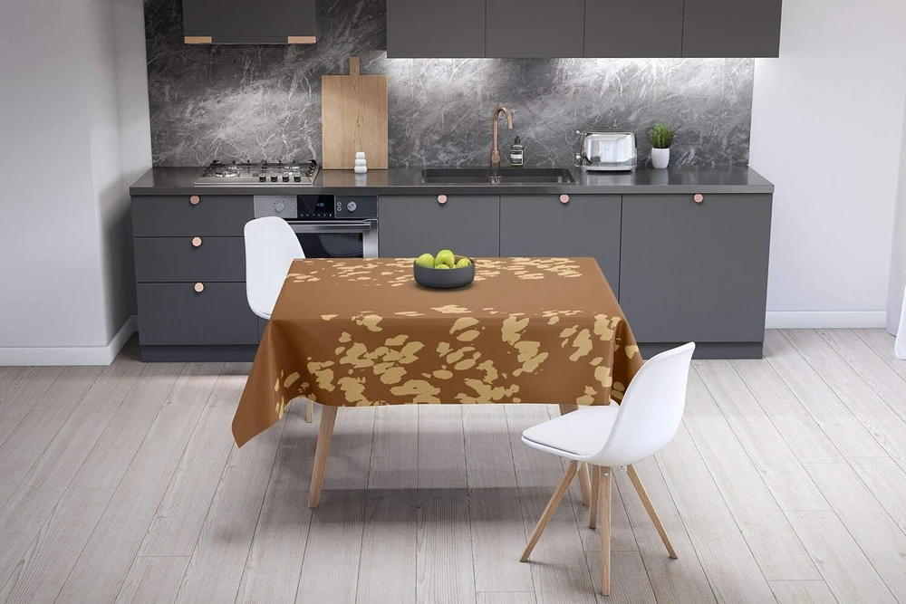 Le Jardin du Lin virtuvinis dekoratyvinis staltiesė rudos spalvos 140 x 140 cm - sukurta ir pagaminta Turkijoje