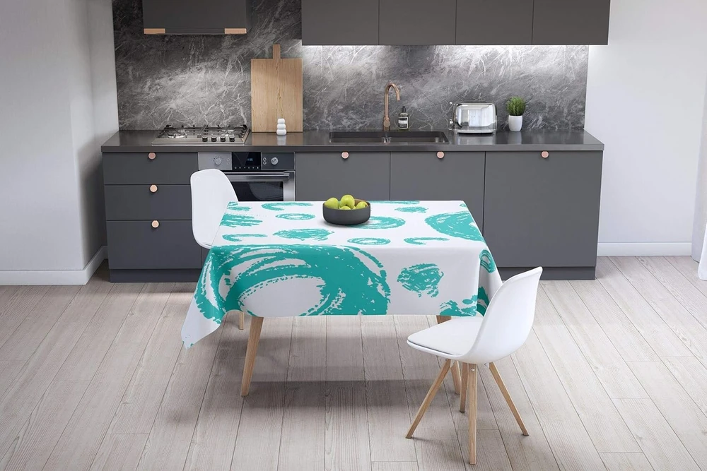 Le Jardin du Lin virtuvinis dekoratyvinis staltiesė turkio spalvos balta 140 x 140 cm - sukurta ir pagaminta Turkijoje