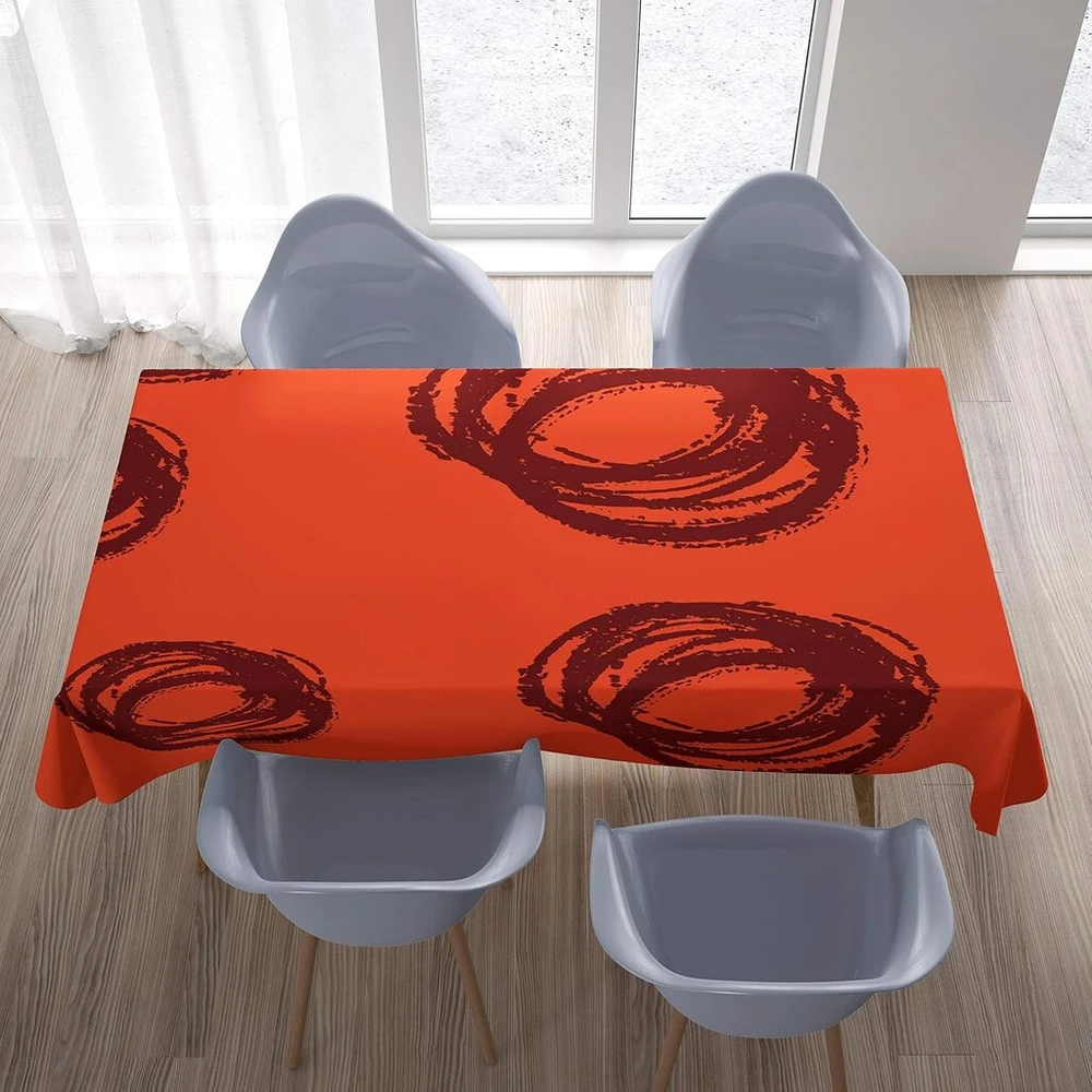 Le Jardin du Lin virtuvinis dekoratyvinis staltiesė oranžinė bordo 140 x 200 cm - sukurta ir pagaminta Turkijoje