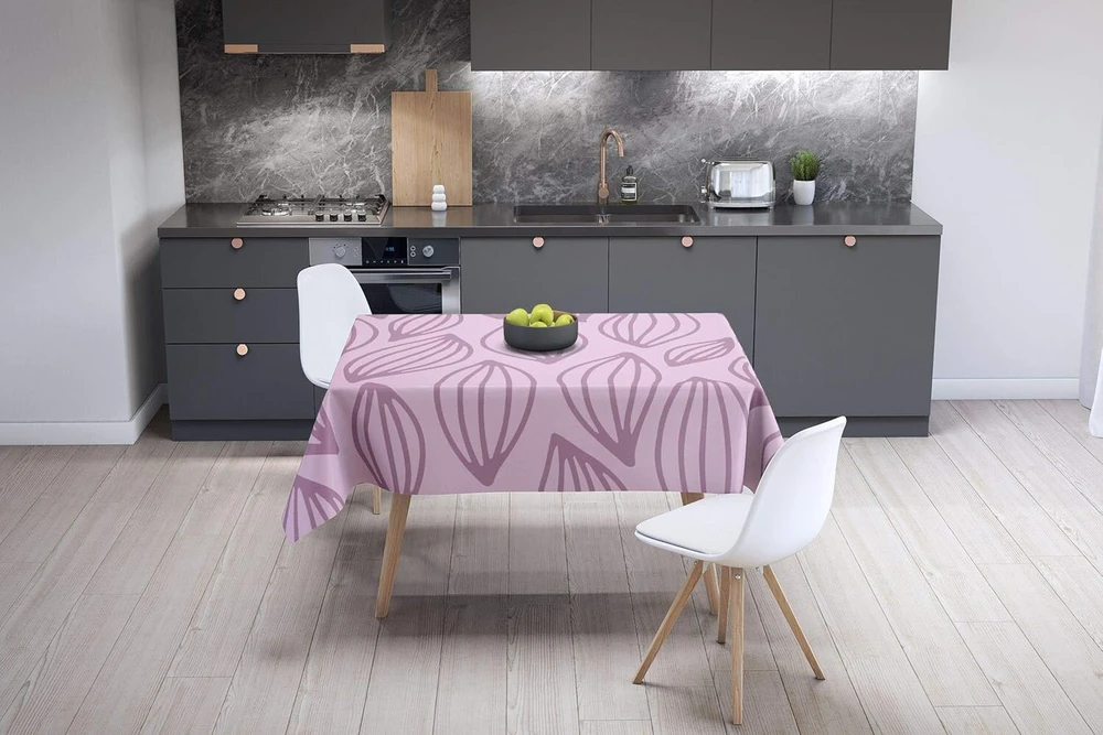 Le Jardin du Lin virtuvinis dekoratyvinis staltiesė su atsitiktiniu raštu 140 x 140 cm - sukurta ir pagaminta Turkijoje