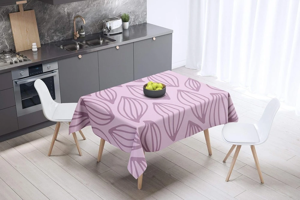 Le Jardin du Lin virtuvinis dekoratyvinis staltiesė su atsitiktiniu raštu 140 x 140 cm - sukurta ir pagaminta Turkijoje