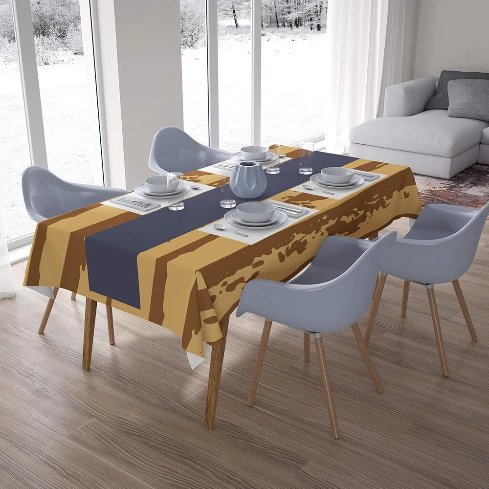 Le Jardin du Lin virtuvinis dekoratyvinis staltiesė rudos spalvos 140 x 200 cm - sukurta ir pagaminta Turkijoje