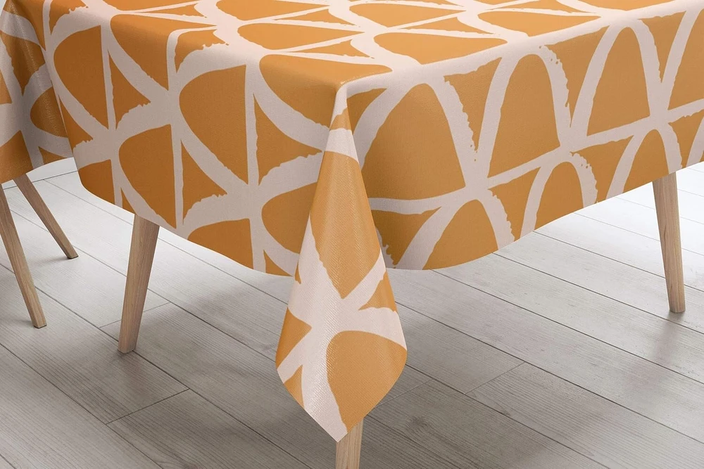 Le Jardin du Lin virtuvinis staltiesės dekoravimas oranžinis ne tiesus baltas 140 x 140 cm, suprojektuotas ir pagamintas Turkijoje