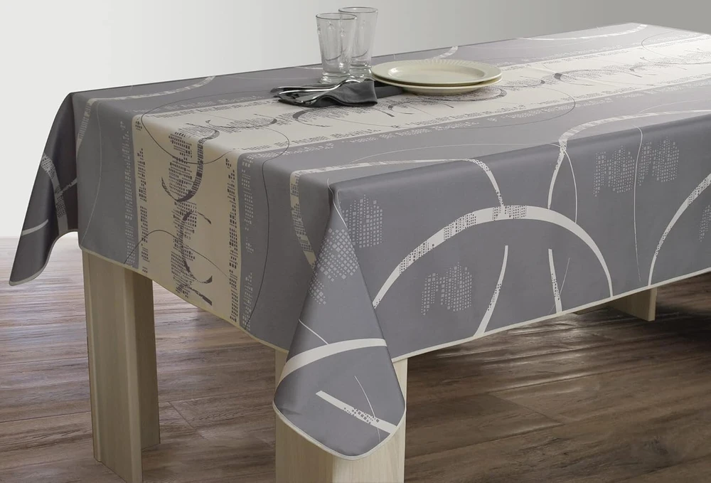 Le linge de Jules - dėmėms atspari staltiesė Astrid ecru - dydis: stačiakampė 150x240 cm
