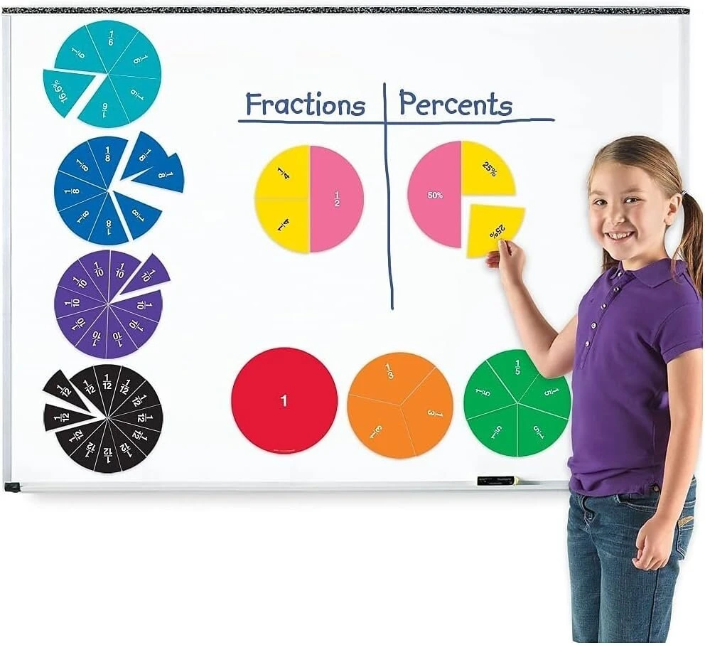 Learning Resources dvipusiai magnetiniai trupmenų apskritimai
