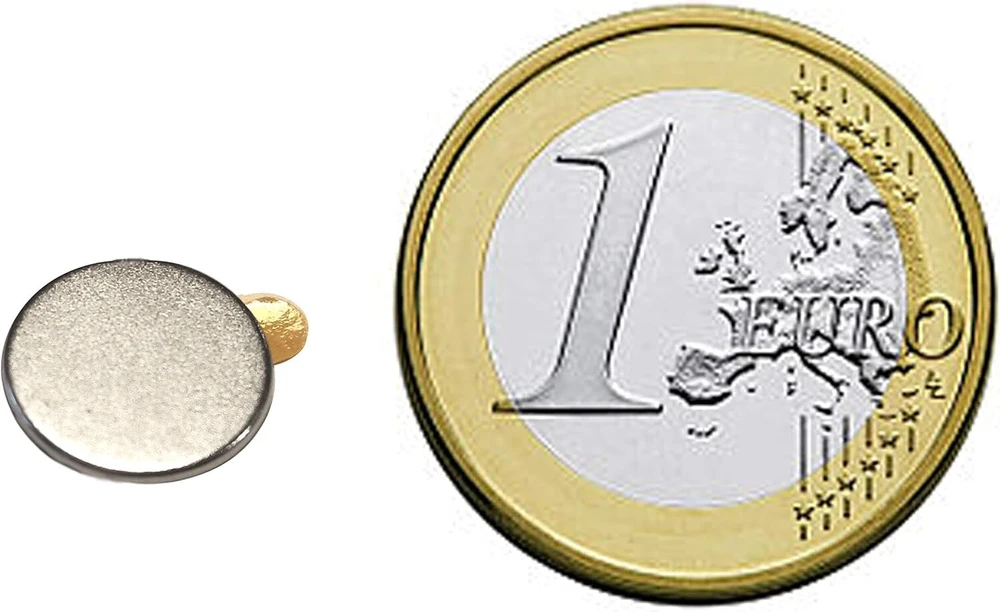 Lebigmag® 20 itin stiprių diskinių magnetų, pagamintų iš N52 neodimio, su 3m lipniu paviršiumi, skersmuo 10 mm, storis 1 mm, lipnūs magnetai su itin stipria 3m 468mp lipnia plėvele