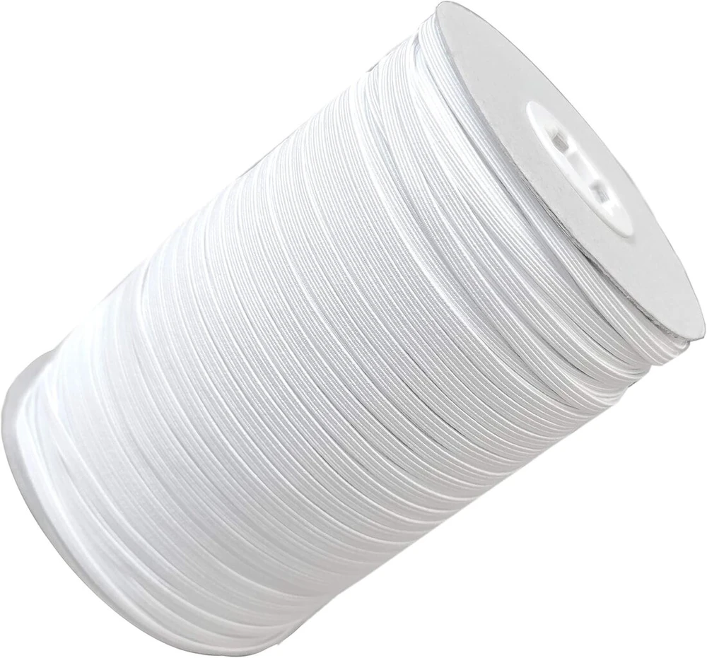 Lebigmag elastinė juosta, 5 mm, 182 m, balta, atspari virinimui