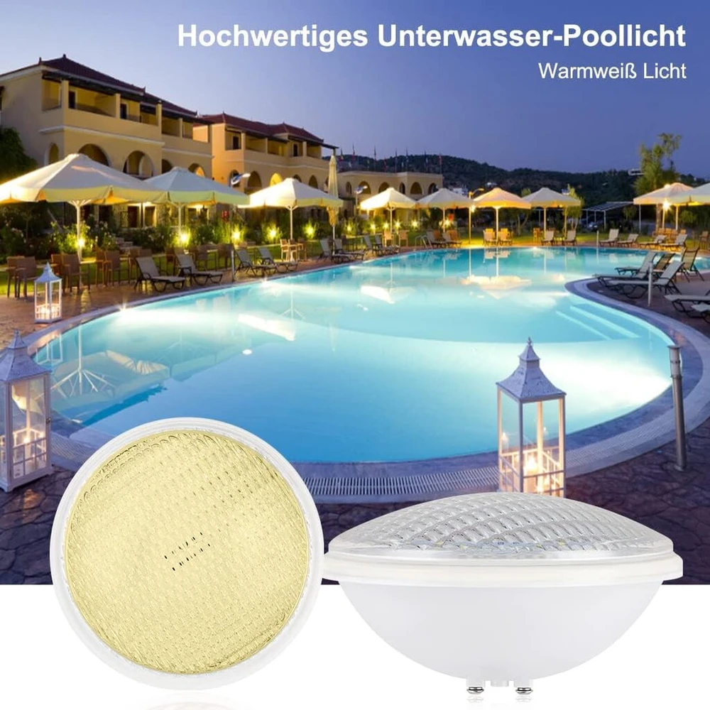 Led baseino šviestuvas Par56, 40w, 12v Ac/dc, Ip68, šiltai baltas