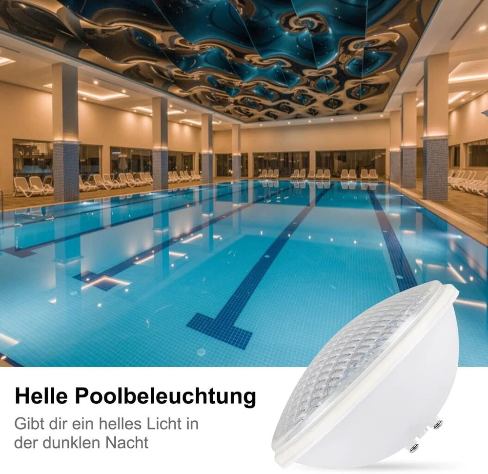 Led baseino šviestuvas Par56, 40w, 12v Ac/dc, Ip68, šiltai baltas