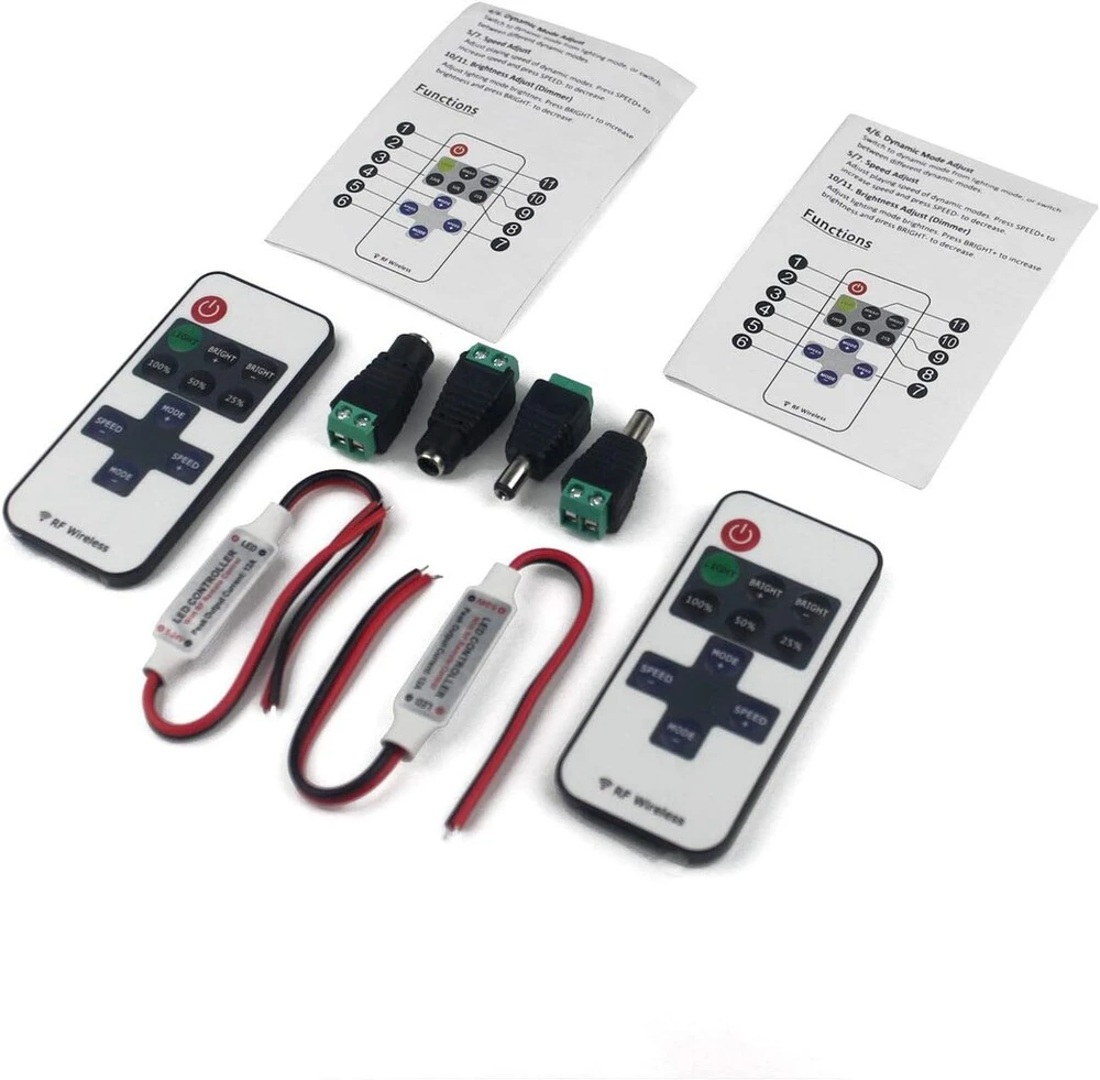 Led juostelės valdiklis su Rf nuotolinio valdymo pulteliu, 12a