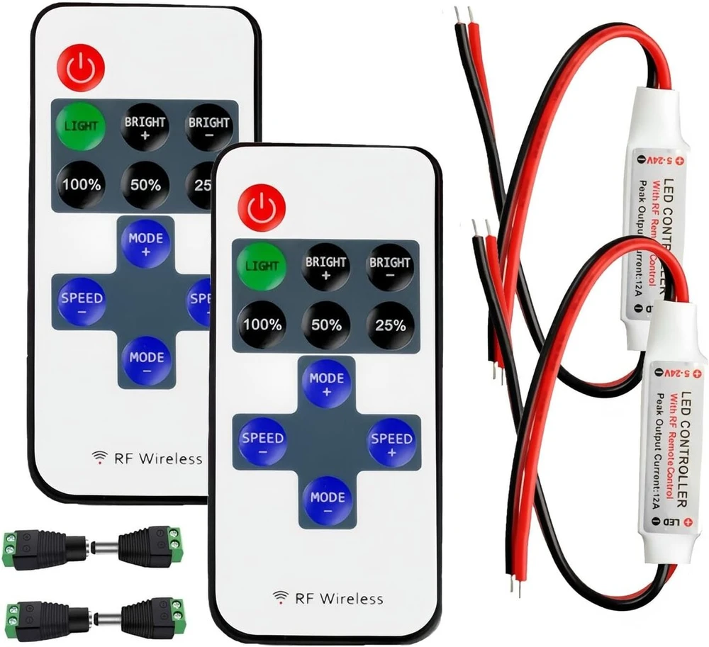 Led juostelės valdiklis su Rf nuotolinio valdymo pulteliu, 12a