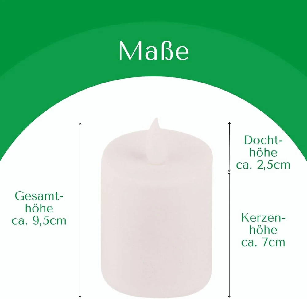 Led kapų žvakė, balta, nuolatinis degiklis, mirgėjimo efektas, su baterijomis, kapų žvakės, kapinių žvakė, atminimo žvakė, kapų žibintas, amžina šviesa, gedulo žvakė