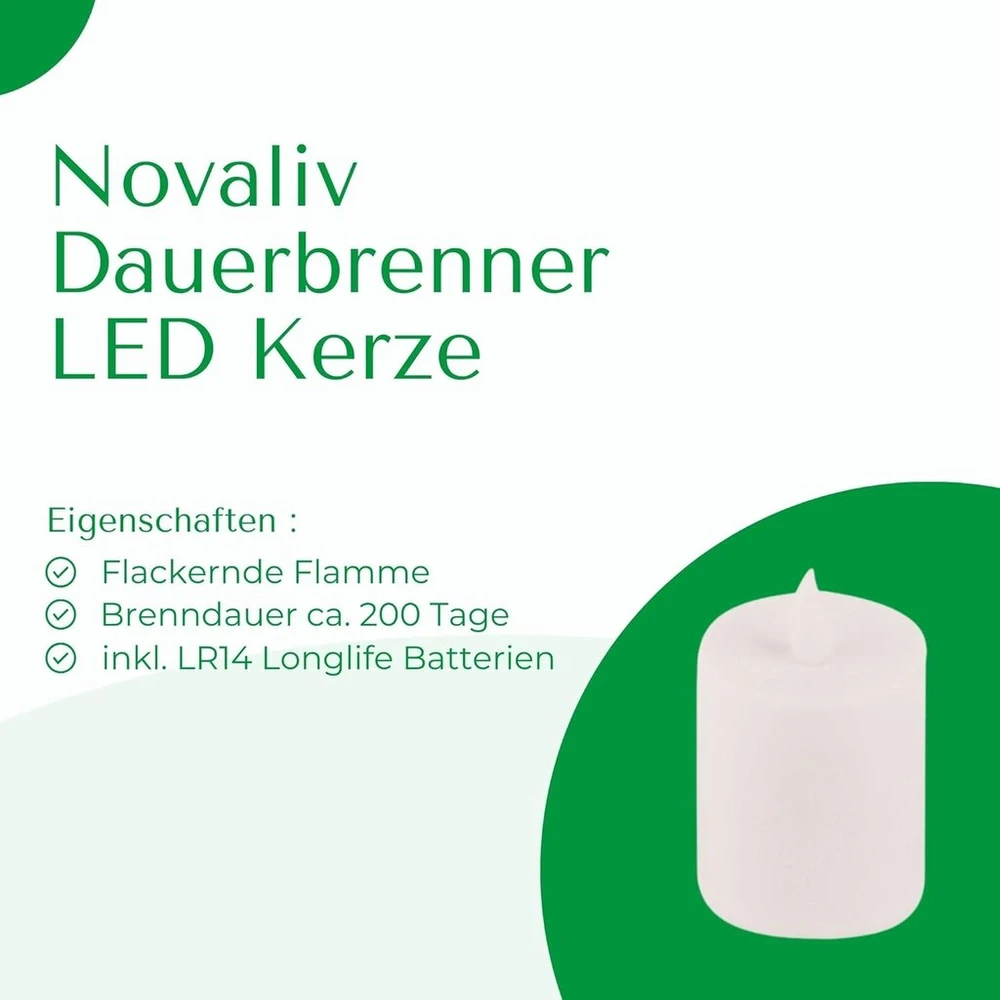 Led kapų žvakė, balta, nuolatinis degiklis, mirgėjimo efektas, su baterijomis, kapų žvakės, kapinių žvakė, atminimo žvakė, kapų žibintas, amžina šviesa, gedulo žvakė