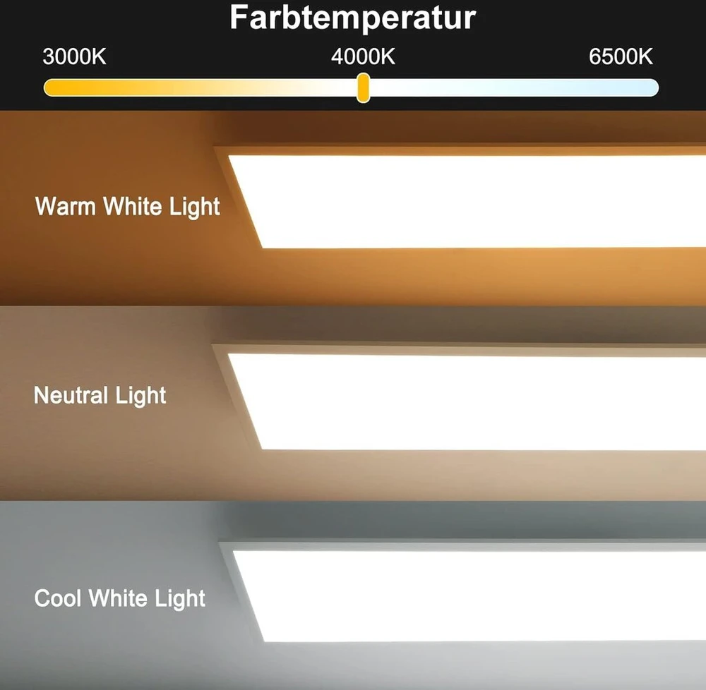 Led lubų šviestuvas 120x30cm, 40w, 2700k-6500k, su pulteliu