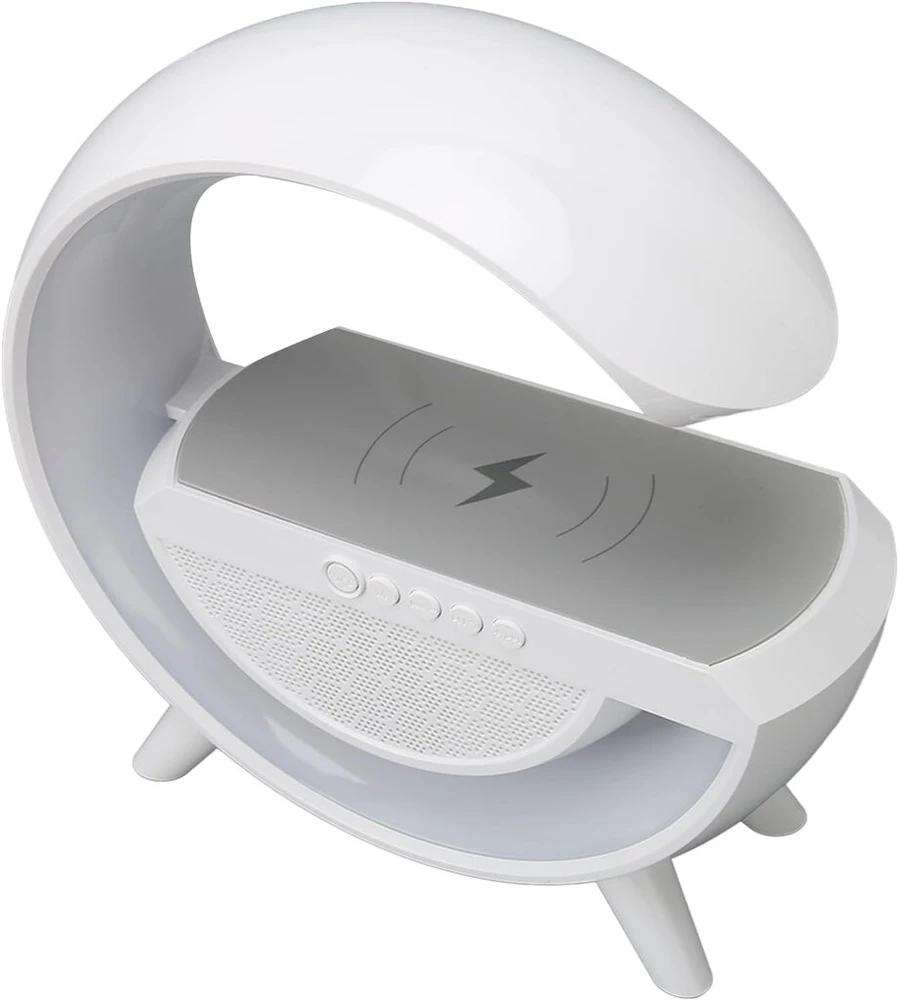Kompiuterio kolonėlės Led naktinė lemputė, big g bluetooth garsiakalbis su 15w belaidžiu įkrovikliu, palaiko fm usb aux režimų atkūrimą, pritemdoma stalinė lempa svetainės dekoravimui