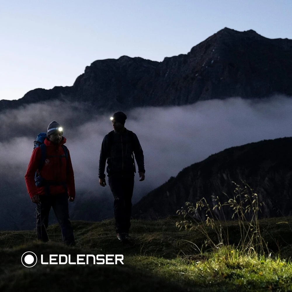 Ledlenser Mh5 Led galvos žibintas ir rankinis žibintas viename, skirtas laukui, maitinamas baterijomis arba akumuliatoriumi, 400 liumenų, raudonos šviesos funkcija, su baterija