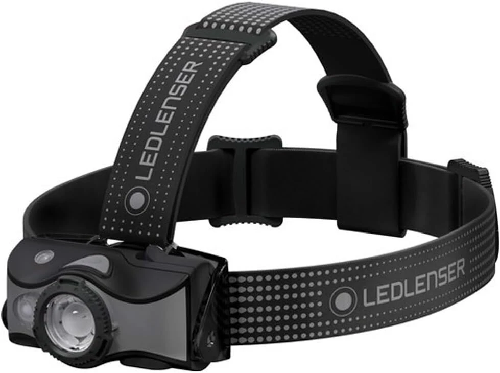 Ledlenser Mh7 galvos žibintas - led lauko žibintas su inovatyvia montavimo sistema - maitinamas baterijomis ir įkraunamas - iki 40 valandų veikimo laikas - 600 liumenų - pilkas