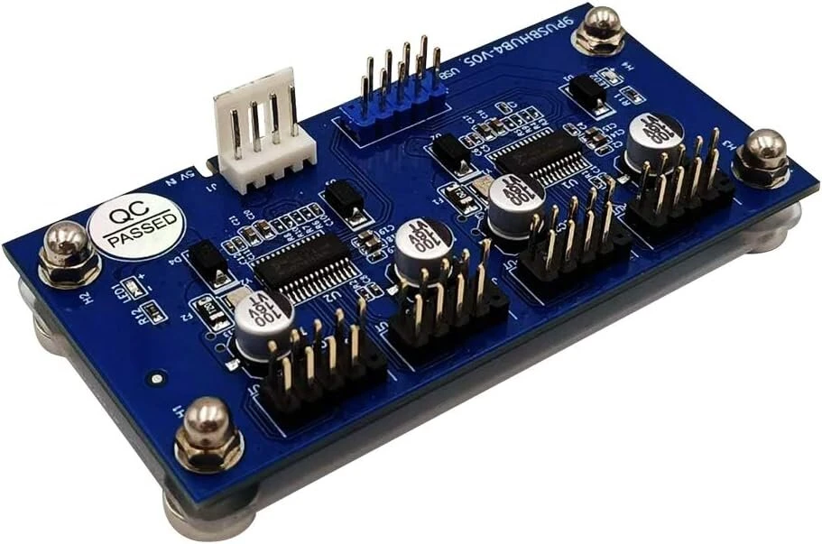 Lehang 9 kontaktų Usb jungties tėviškasis 1 į 4 moteriškas prailginimo kabelis pagrindinei plokštei 9 kontaktų Usb 2.0 Hub 2 į 8 prievadų Usb 2.0 šakotuvas su papildomu maitinimu ir magnetiniu pagrindu