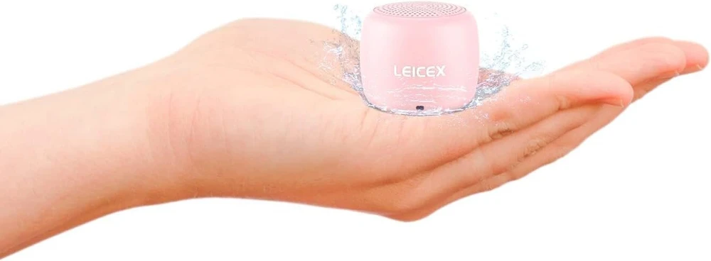Kompiuterio kolonėlės Leicex nešiojama mini bluetooth kolonėlė, belaidė kolonėlė su kišeniniu dizainu, ipx7 atspari vandeniui, tobula maža muzikos dėžutė, skirta dušui, kelionėms, kambariui, dviračiui