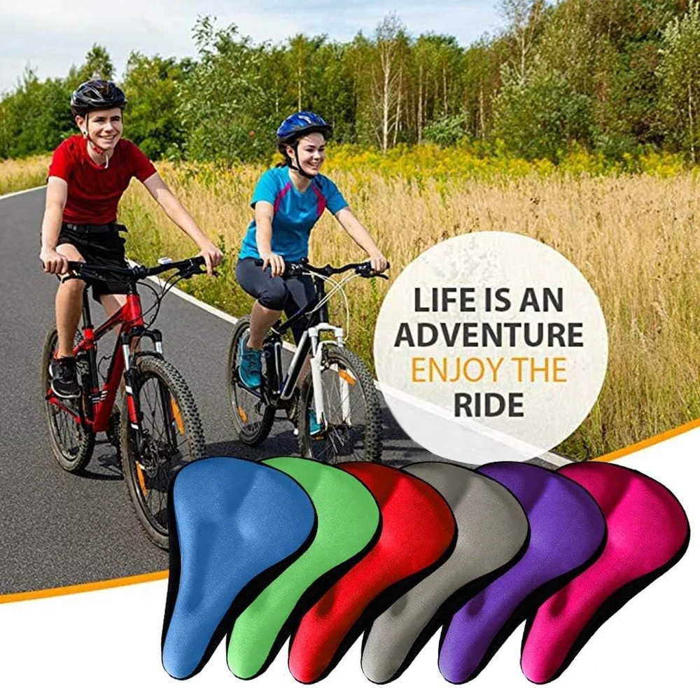 Leisun 3d silikoninis gelinis dviračio balnelio užvalkalas paminkštintas patogus minkštas pagalvėlė mtb dviračių plento dviračių miesto dviračiui pilkas