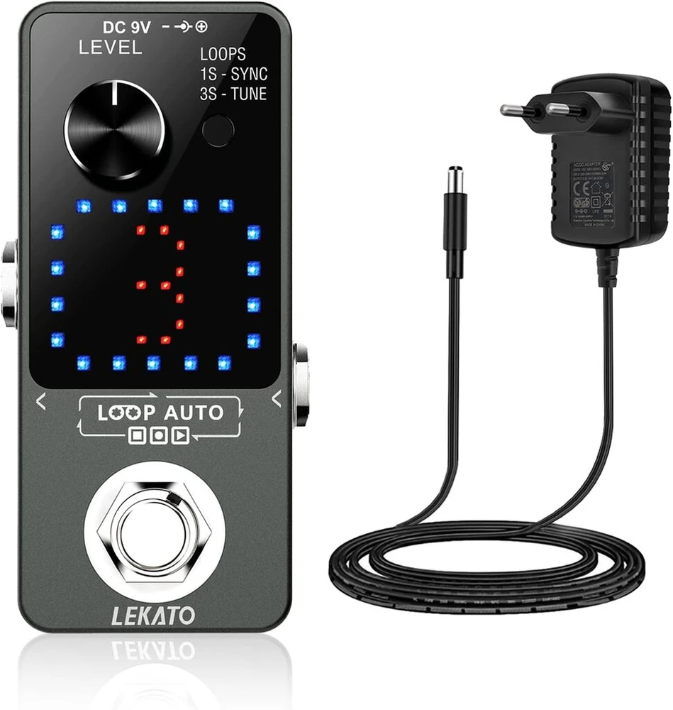 Lekato Triple Looper su maitinimo šaltiniu sinchroninis įrašymas elektrinės gitaros efektų pedalas 18 minučių įrašymo laikas neribotas dubliavimas gitaros ciklo stotis gitaros bosui derintuvo funkcija