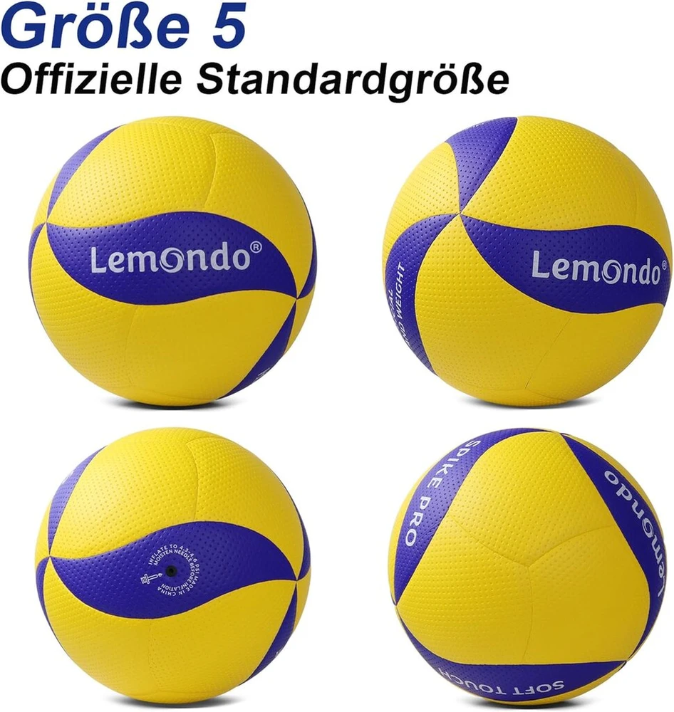 Lemondo tinklinio kamuolys Pu minkštas paplūdimio tinklinio kamuolys minkštas vandeniui atsparus su pompa tinkamas naudoti patalpose ir lauke vandens kamuolys žaidimams treniruotėms paplūdimio kamuoliai