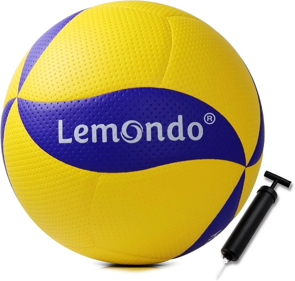 Lemondo tinklinio kamuolys Pu minkštas paplūdimio tinklinio kamuolys minkštas vandeniui atsparus su pompa tinkamas naudoti patalpose ir lauke vandens kamuolys žaidimams treniruotėms paplūdimio kamuoliai