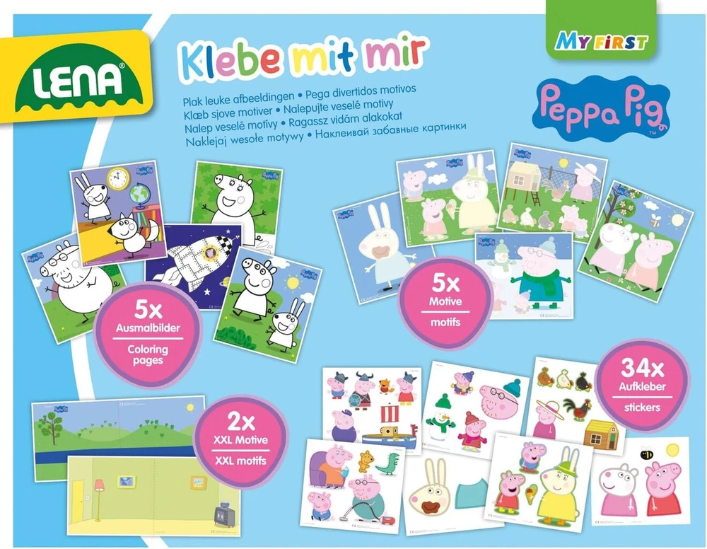Lena 42731 Kūrybinis rinkinys su lipdukais, daugiaspalvis