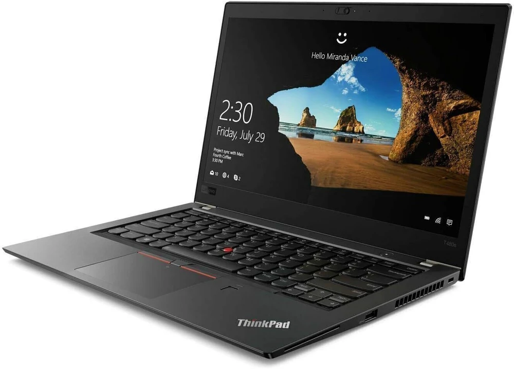 Lenovo Thinkpad T480s verslo nešiojamas kompiuteris, 14 colių fhd (1920x1080), intel i5-8250u 1.6ghz, 16gb ddr4 ram, 512gb ssd, us klaviatūra, bluetooth, windows 10 pro (atnaujintas)