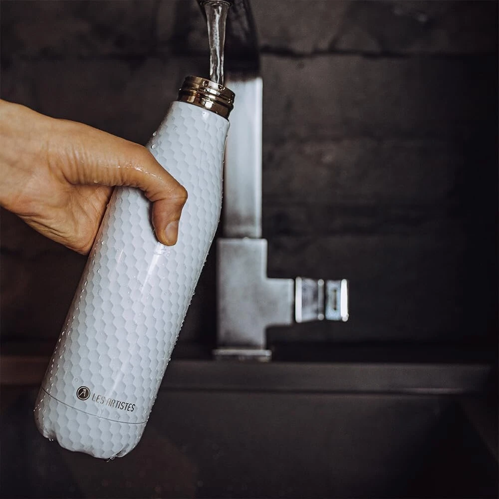 Les Artistes Paris Bottle Up A-8144 termosas, pagamintas iš nerūdijančio plieno ir polipropileno, korio raštas, 500 ml, matmenys: 7,05 cm x 7,05 cm x 25,4 cm