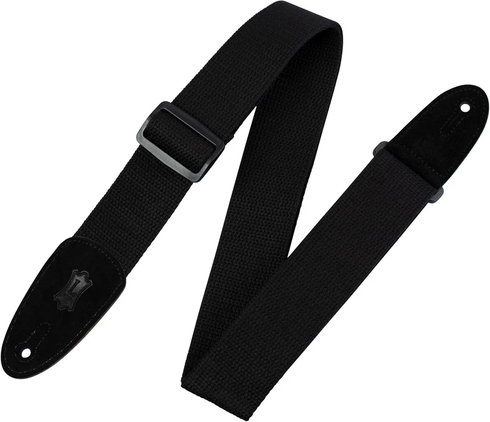 Levy's Leathers Cotton Suede Series gitaros dirželis | medvilninis | plotis 5 cm | juodas | (mc8-blk)