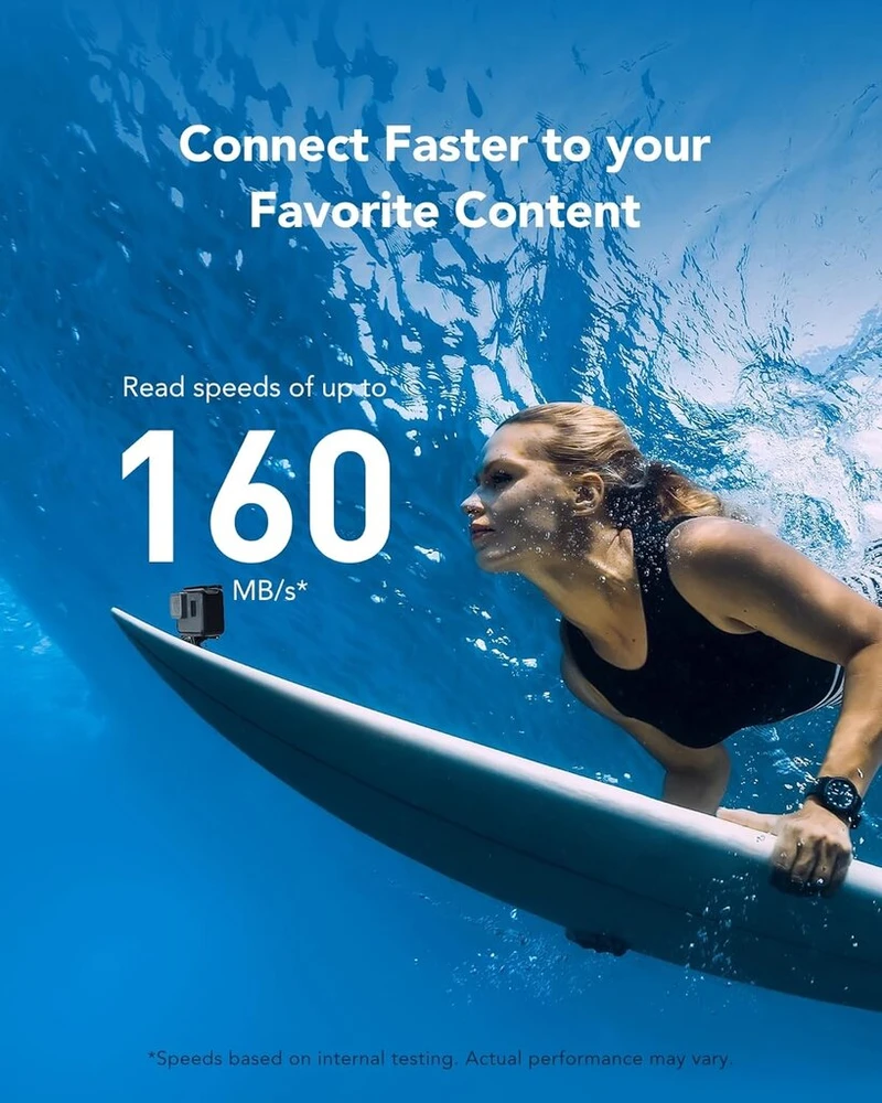 Lexar Mėlyna Micro Sd kortelė 256gb 2 vnt. iki 160mb/s skaitymo greitis Microsdxc Uhs-i kortelė C10 U3 V30 A2 Full Hd & 4k vaizdo įrašams, didelės spartos atminties kortelė išmaniesiems telefonams/planšetiniams kompiuteriams/veiksmo kameroms