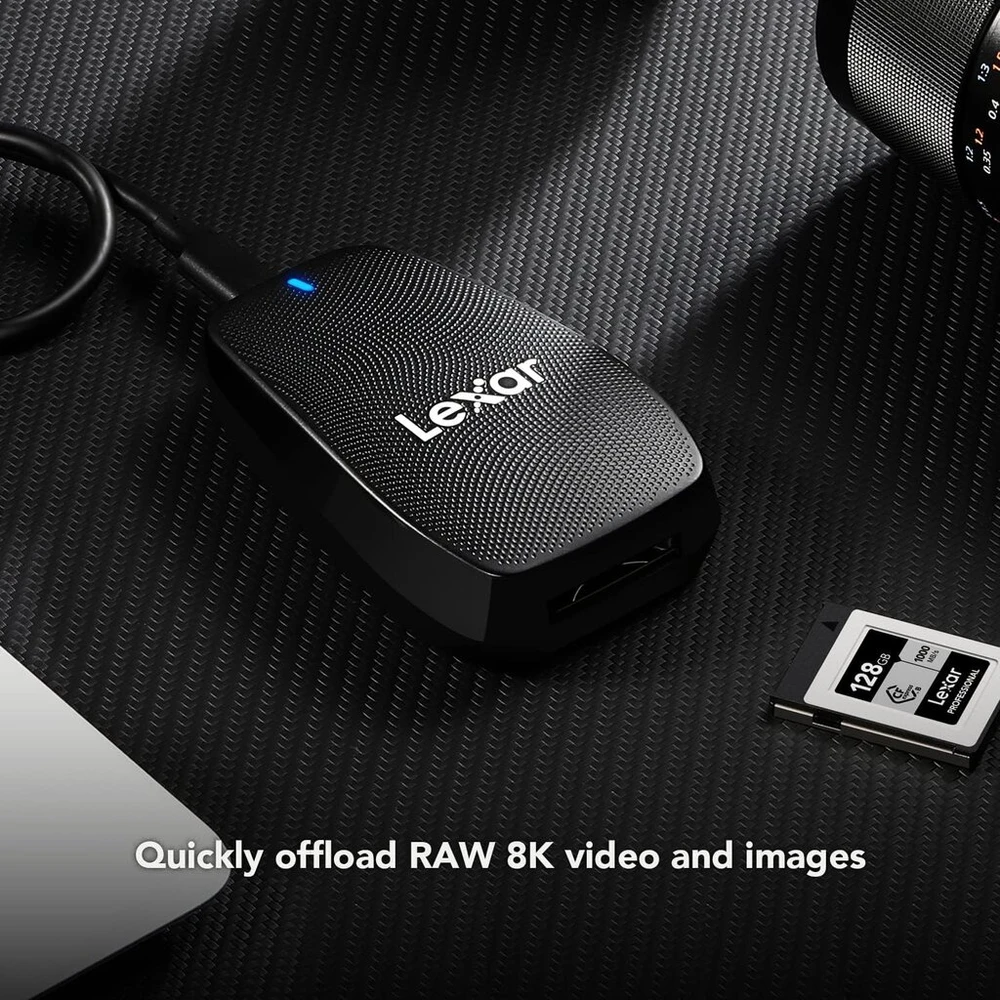 Lexar Professional Cfexpress Type B Usb 3.2 Gen 2x2 kortelių skaitytuvas, iki 1700 Mb/s skaitymo greitis, skirtas Cfexpress Type B kortelėms (lrw550u-rnbnu)