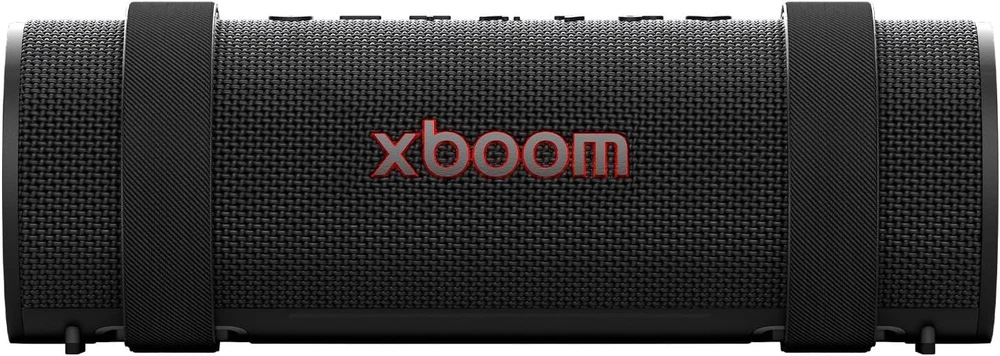 Kompiuterio kolonėlės Lg xboom Grab by will.i.am nešiojama bluetooth kolonėlė (signature sound, ip67, iki 20 valandų baterijos veikimo), juoda [modelio metai: 2025]