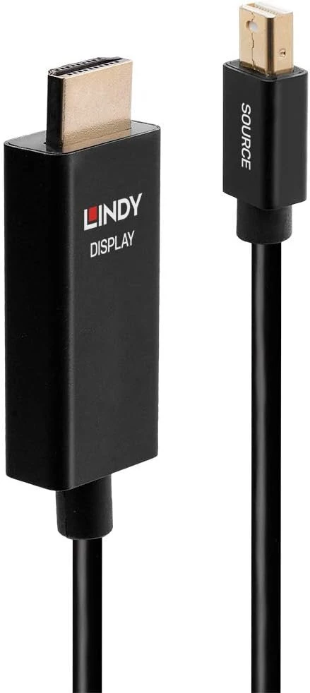 Lindy 40921 1m aktyvus mini displayport į hdmi adapterio kabelis su hdr