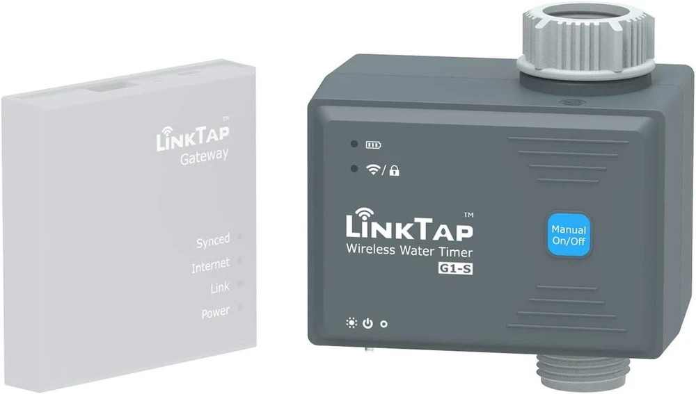 Linktap G1s belaidis drėkinimo kompiuteris - reikalingas šliuzas - išmanusis vejos ir sodo drėkinimo valdymas - lengvas montavimas - didesnis veikimo atstumas nei „wi-fi“ - Ip66 atsparus vandeniui