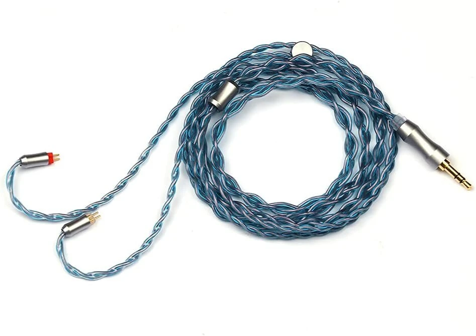 Linsoul Tripowin Altea patobulintas 6n occ litz 4 gyslų hifi ausinių kabelis, 26 awg didelio grynumo monokristaliniai variniai laidai, skirti ausinėms (2 kontaktų 0,78–3,5 mm)