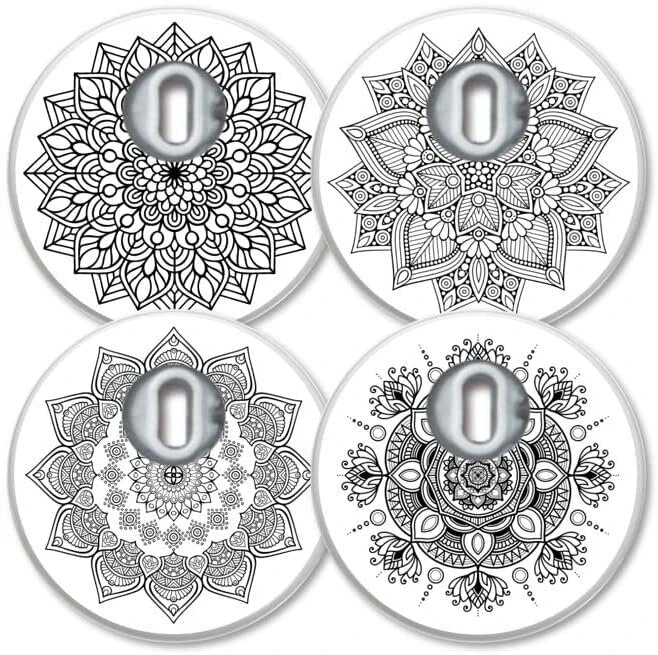 Lipdukai Freestyle Libre 3, 4 vnt. rinkinys, Mandala dizainas