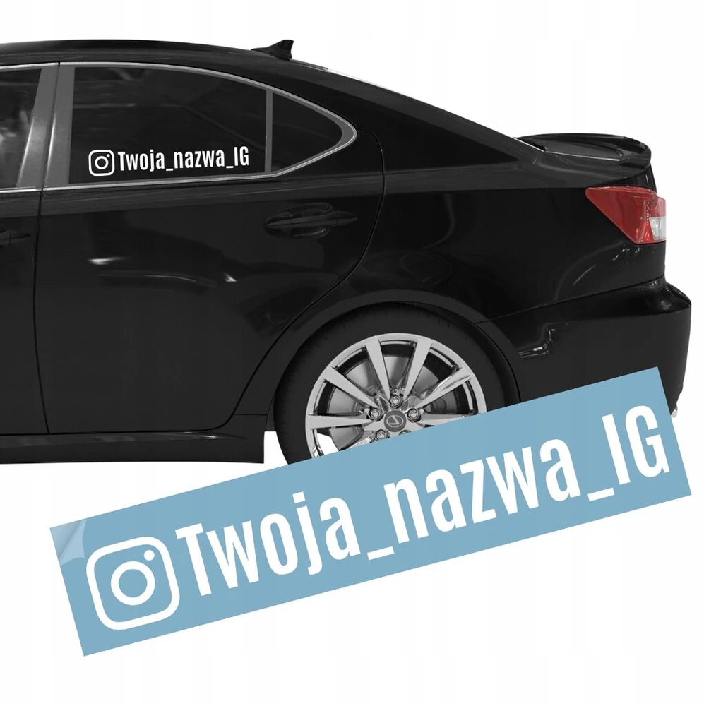 Lipdukas Instagram su jūsų Tekstu užrašu - 30cm